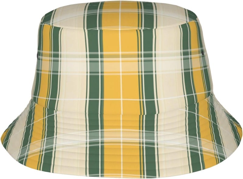 GTEVUTS Vintage Plaid Bucket Hat for Men Women Unisex,Vintage Print Fisherman Cap Summer Travel Beach Sun Hats for Outdoor Headwear - Image 1